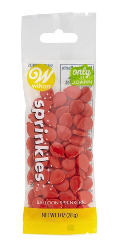 Sprinkles Confites Comestibles Wilton Globos Rojos 28gr