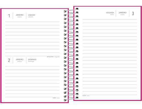Imagem 2 de 2 de Agenda Pepper Rosa Espiral M4 2022 Tilibra
