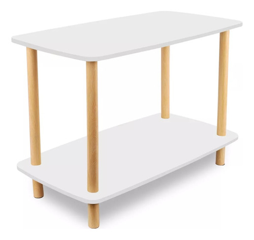 Mesa De Centro Para Sala Moderna Auxiliar Minimalista Madera