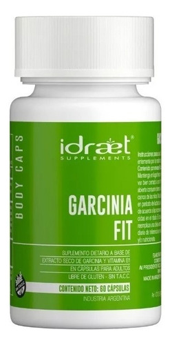 Idraet Garcinia Fit Beauty Caps, Control Peso Y Apetito Sabor Sin sabor