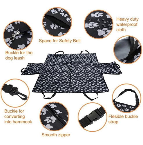 Imagen 3 de 7 de Funda Impermeable Cubierto Cubre Asiento Mascota Auto Perro