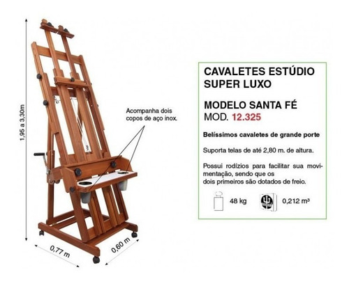 Cavalete Pintura Profissio Super Luxo Trident Santa Fé 12325