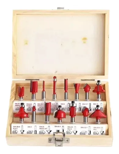comprar Juego 15 Brocas Fresas Router Madera 6.35mm 1\u002F4