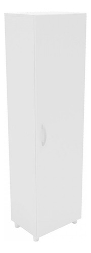 Armario multiusos Floreal con 1 puerta y 3 estantes, color blanco, PNR