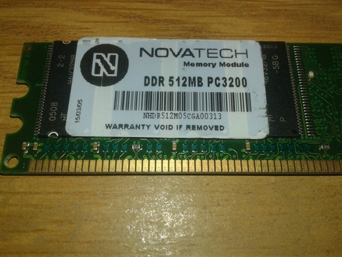 Memoria Ram Novatech 512 Mb Pc3200 Precio Unitario