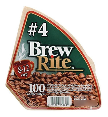 4 Cone Coffee Filter 100countbrew Rite46101w24 De Brew Rite