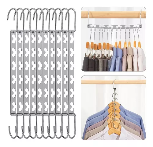 Ganchos perchas para pantalones organizador de ropa colgadores colgar closet  12