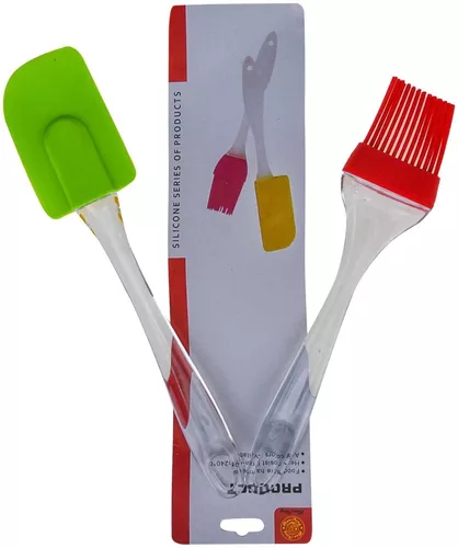 Pincel Silicona Y Espatula Set Reposteria Cocina M3 - Sheshu