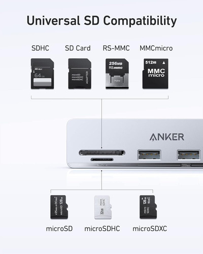Hub Usb C 5 Puertos Usb C Lector Usb Sd/tf