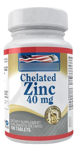 Chelated Zinc 40mg Healthy X100
