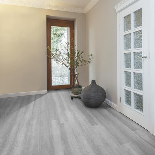 Piso Click Cor: Cinza Vinilico Clicado Textura Premium 1m²