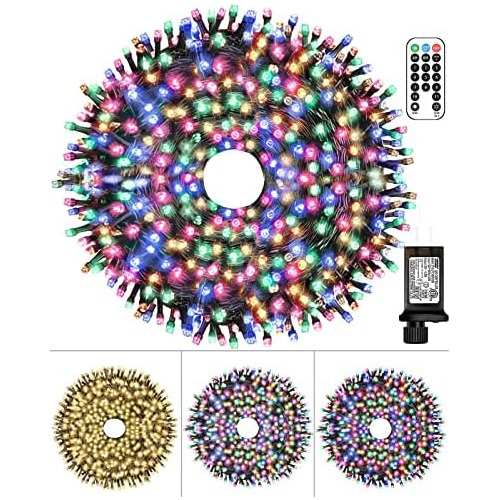 Cadena De Luces De Pascua De 66 Pies, 200 Led, Cambio D...