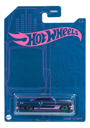 Hot Wheels Pearl And Chrome  Vehículo Custom 53 Chevy