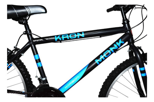 Imagen 2 de 3 de Mountain bike Monk Kron Karbon 2020 R26 Mediano 18v frenos v-brakes color negro/azul