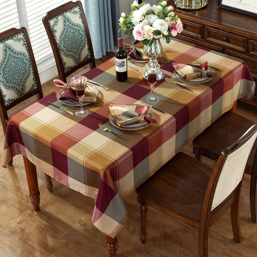 14 Clasico Manteles Para Mesa Rectangular 130 Cm De Cuadros