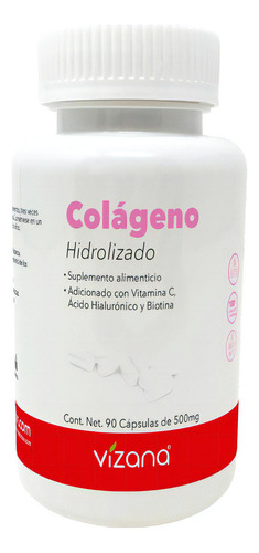 Colágeno Hidrolizado En Cápsula(90caps-500mg)vizananutrition Sabor Sin Sabor