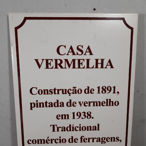 Imagem 2 de 4 de Curitiba Azulejo Comemorativo 300 Anos 1993 Casa Vermelha