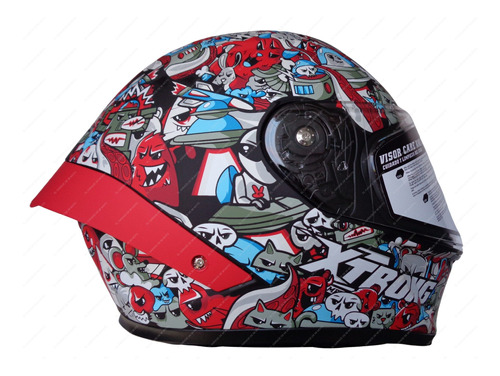 Casco Moto Xtrong Deportivo Rojo Mate C/gafas Dot/ece22