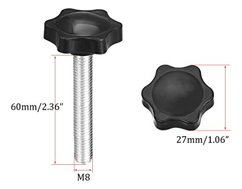 M8 X 60mm Tornillo De Sujecin De Rosca, Perilla De Apriete M