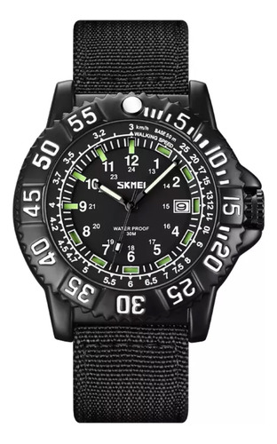 Reloj Analogico Deportivo Skmei 9281 Correa De Nailon Negro