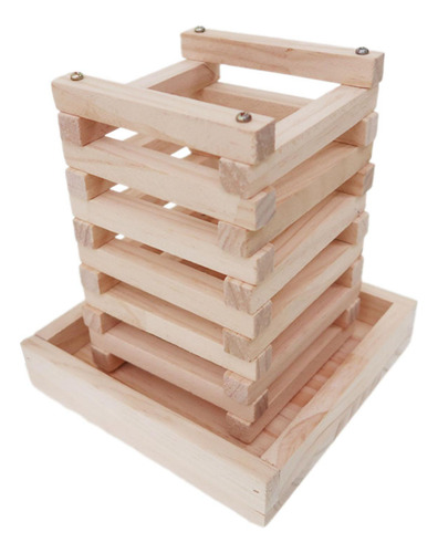 Alimentador De De Conejo De Madera, Contenedor De Plegable