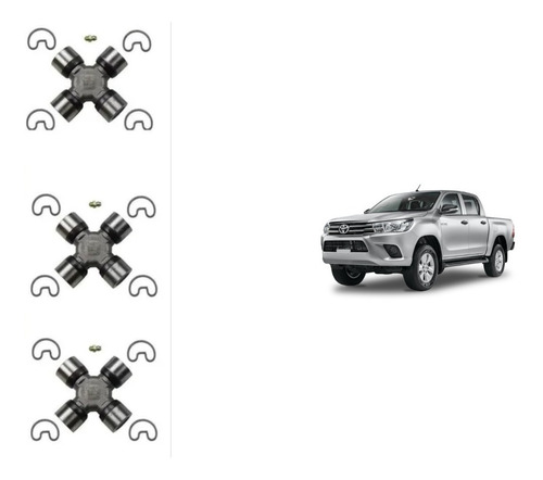 Kit X3 Crucetas De Cardan Trasero Toyota Hilux (2016 - 2019)