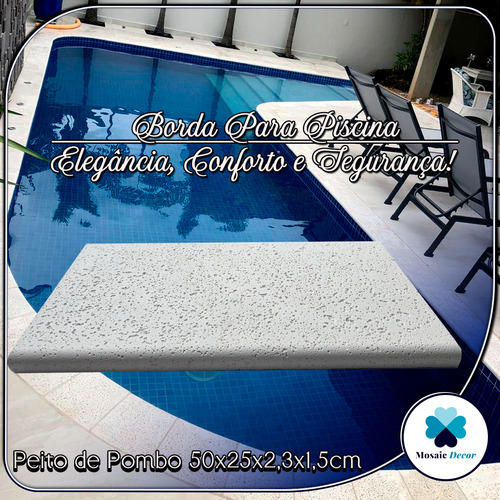 Kit 90 Bordas Peito De Pombo Atérmica Para Piscina 50x25x2,3