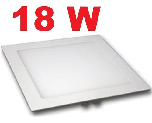 Foco Panel Plafon Led Embutido Cuadrado 18w