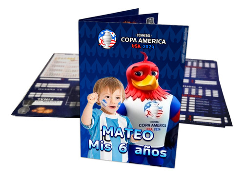 Fixture Copa America Personalizado Souvenir Cumple Foto Logo