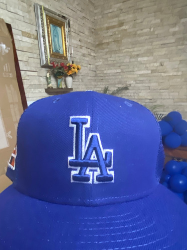 Gorra New Era Original Dodgers Azul Trucker Talla 7 1/8 Azul 7 1/8 Geométrico