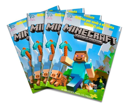 Libros Mine_craft Souvenirs X10 Para Colorear 