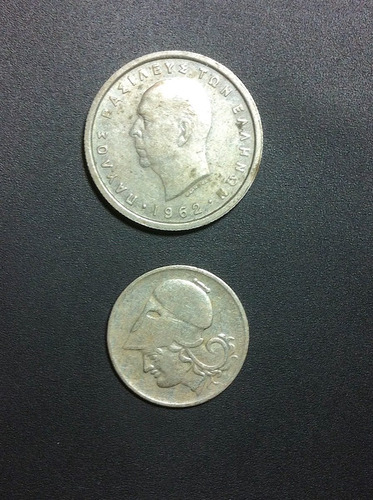 2 Monedas De Grecia 1926 & 1962 Alta Calidad