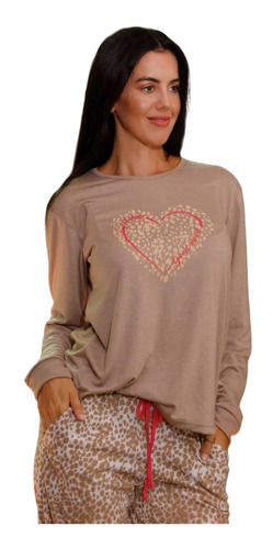 Pijama Mujer Invierno Viscosa Doncelle Wild Heart 1301-22