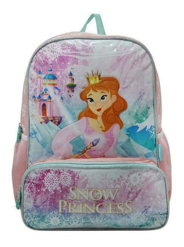 Mochila Princesas Escolar 16 PuLG Bolsillo P/botella Lsyd