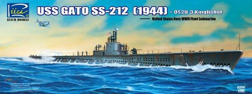 Riich Models Modelo Kit Uss Gato Flota Submarino Kingfisher