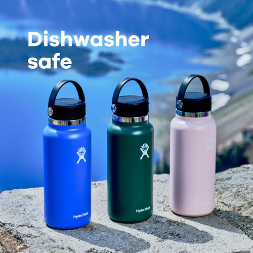 Botella Hydro Flask De Boca Ancha Con Tapa Flexible De 32 Oz
