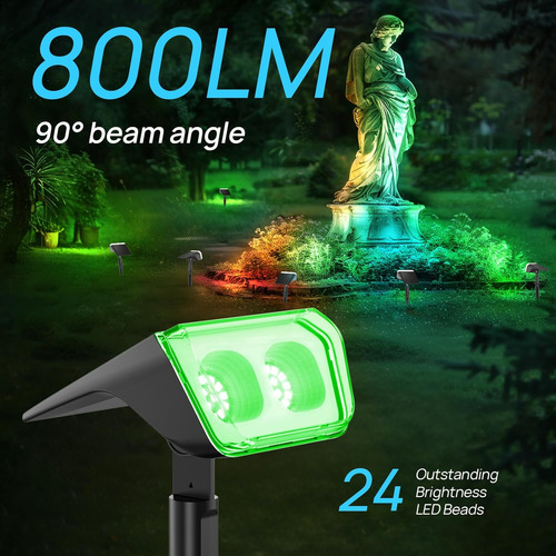 Focos Solares Con Led Impermeables, 30 Piezas, 10 Colores Aj