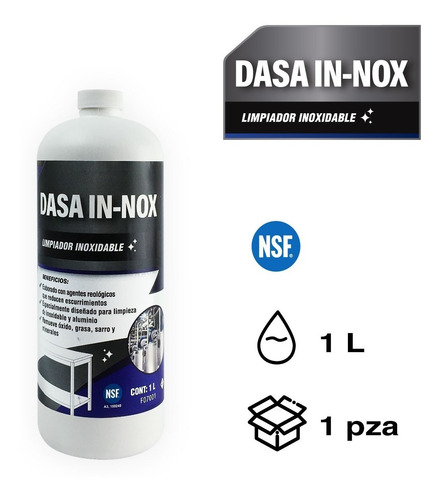 Imagen 2 de 2 de Dasa In-nox | Limpiador De Inoxidable | 1 Lt
