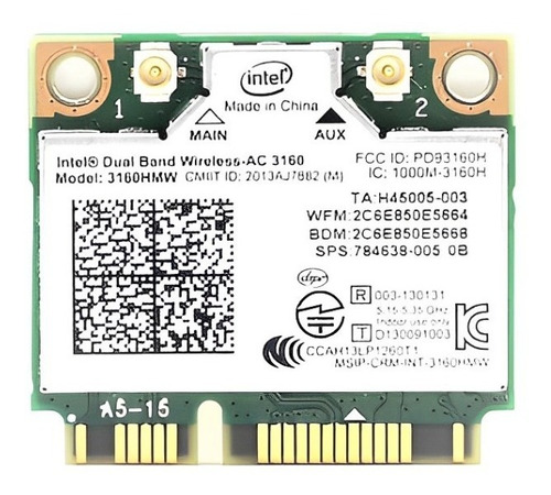 Placa Wifi 5ghz Intel Dual Band Notebook Dell 14r 5421