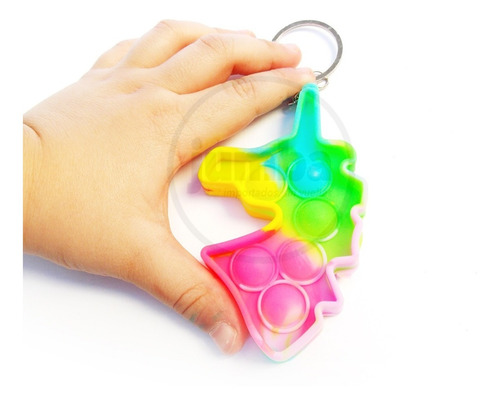 Imagen 6 de 10 de Llaveros Pop It Multicolor Varios Modelos Antiestres Rainbow