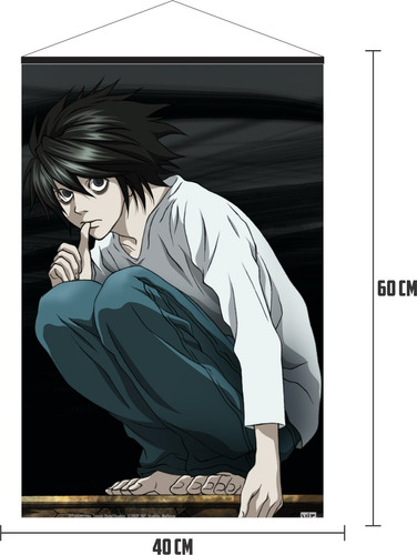 Poster Lona Death Note Modelo 01 60x40cms Anime L Kira