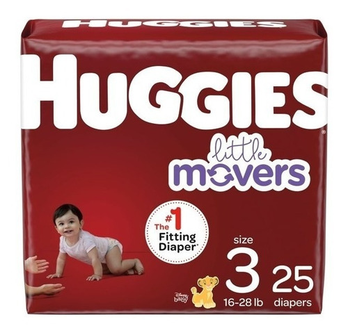 Huggies Little Movers Pañales Tamaño 3, 25 Unidades