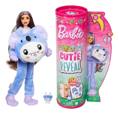 Muñeca Barbie Cutie Reveal Mascota Y 10 Sorpresas 30 Cm