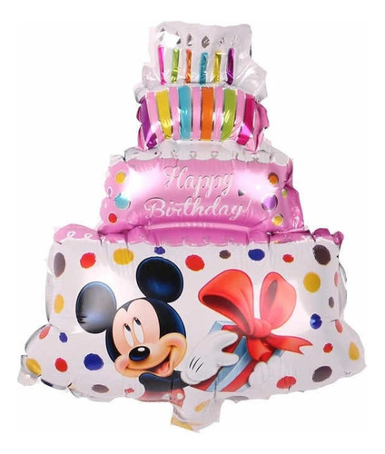 10 Globos Metalicos  Minnie,mikye Arreglos Mesa 30cm+portagl