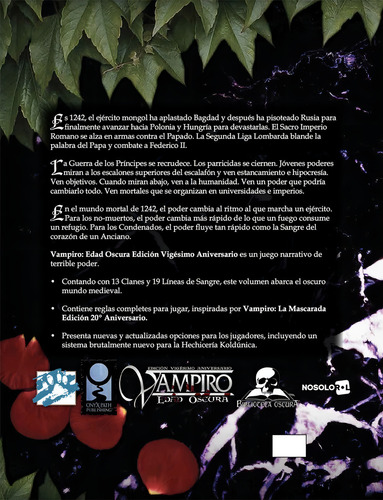 Vampiro: Edad Oscura 20°a - Manual Básico