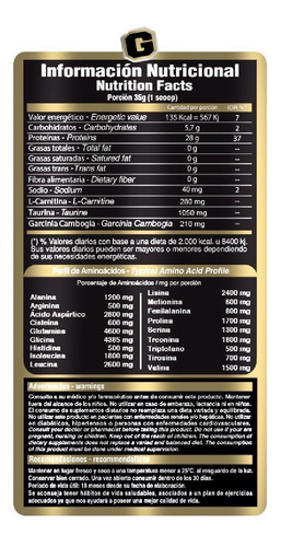 Imagen 2 de 9 de Combo Definición Gold Nutrition Whey Ripped + Lipo Burn