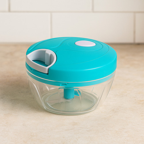 Triturador Manual De Alho E Legumes Processador Picador Cor Verde-claro
