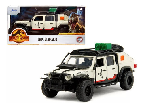 Caminhão Jeep Gladiator Jurassic World Dominion 2022 1/32 Jada Color Bege