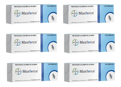 Maxforce Pqt 6pz Gel Bayer 30gr Cucarachas Envío Gratis