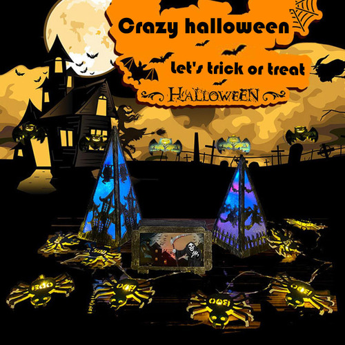 Caja De Baterías I Halloween Led Lighting Props Skeleton Diy